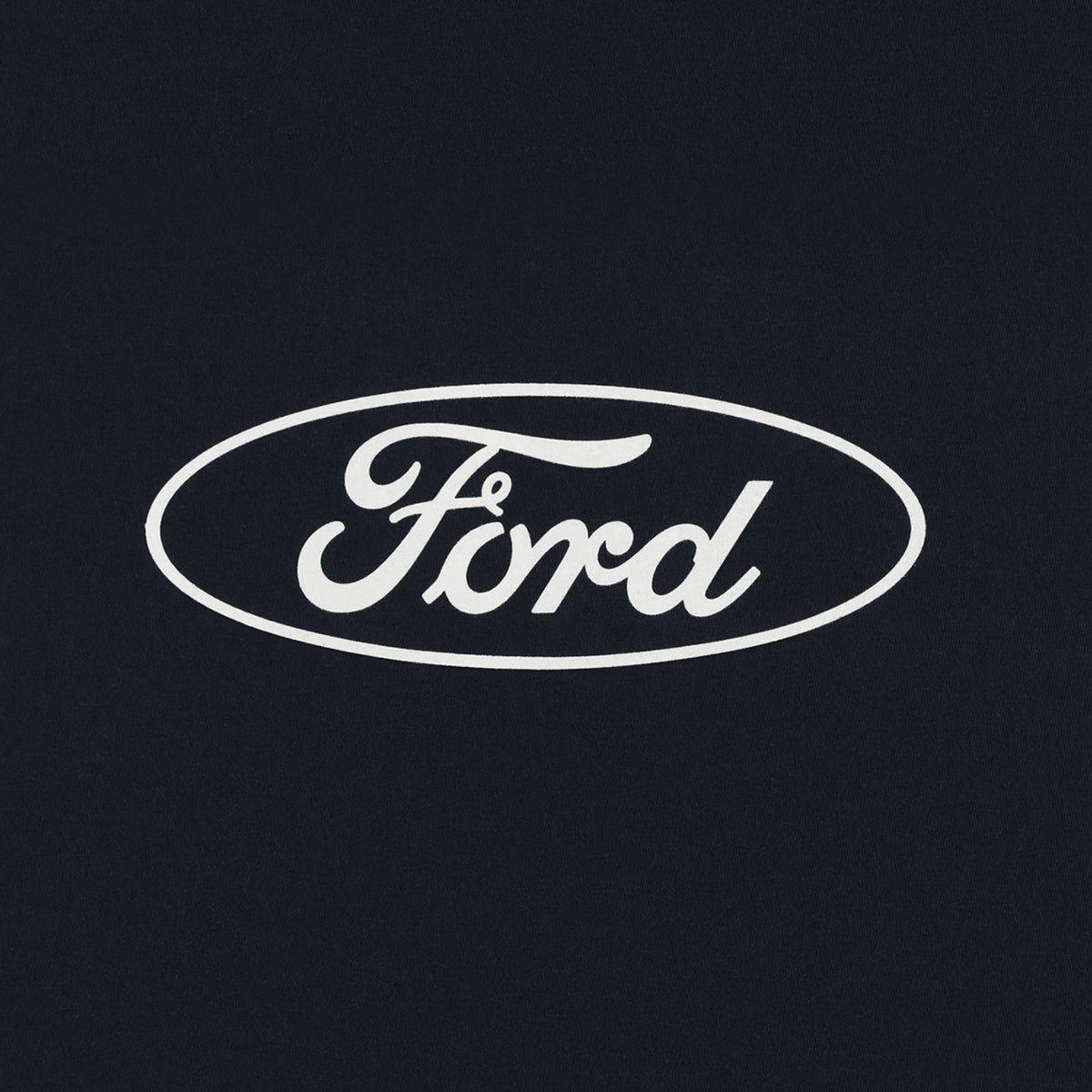 Ford logo in white on a black background