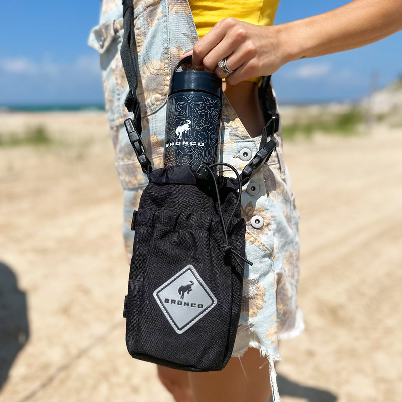 Ford Bronco Reflective Patch Water Bottle Crossbody Bag & Bottle - Lifestyle