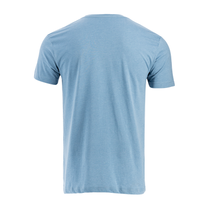Light blue t-shirt on a white background