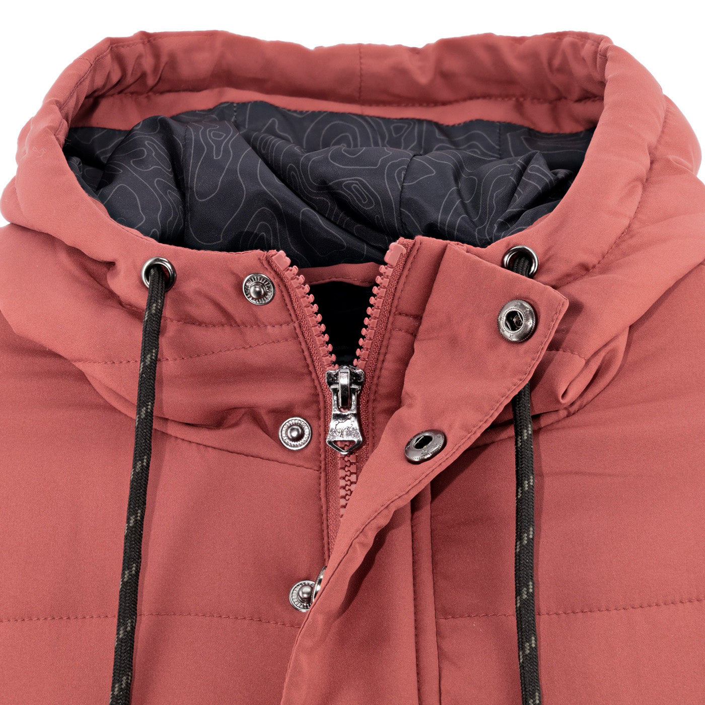 Ford Bronco Mens Outdoor Quilted Jacket with Hood