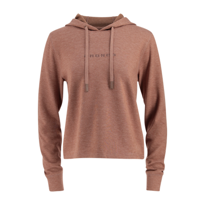 Ford Bronco Burnt Sienna Womens Lightweight Fleece Hoodie