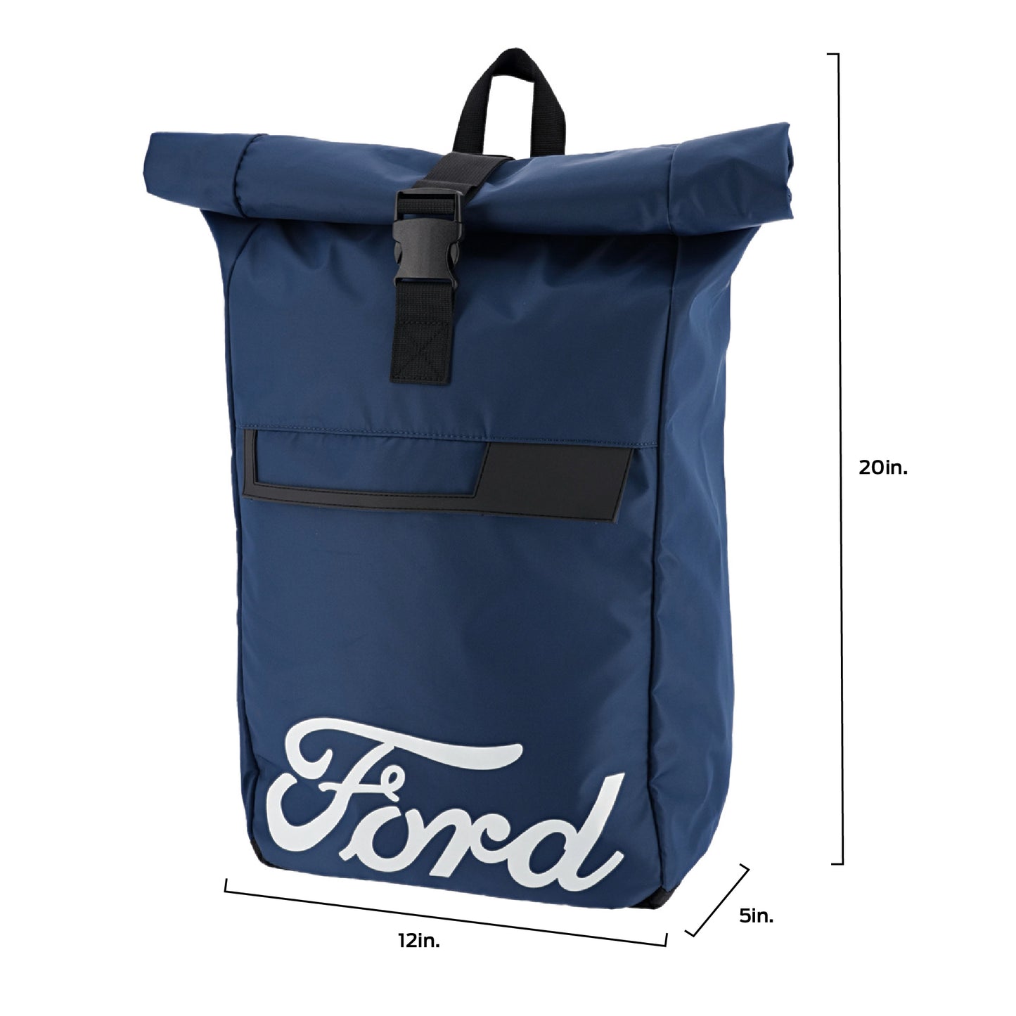 Ford Script 20" x 12" Roll Top Laptop Backpack
