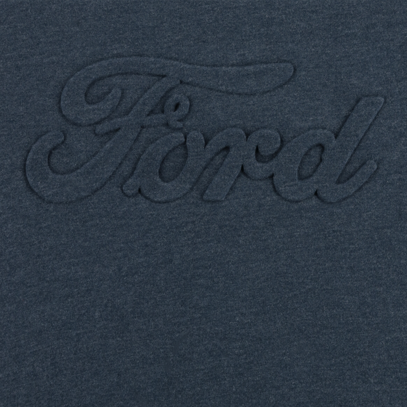 Ford Mens Embossed Script Navy Blue Fleece Hoodie