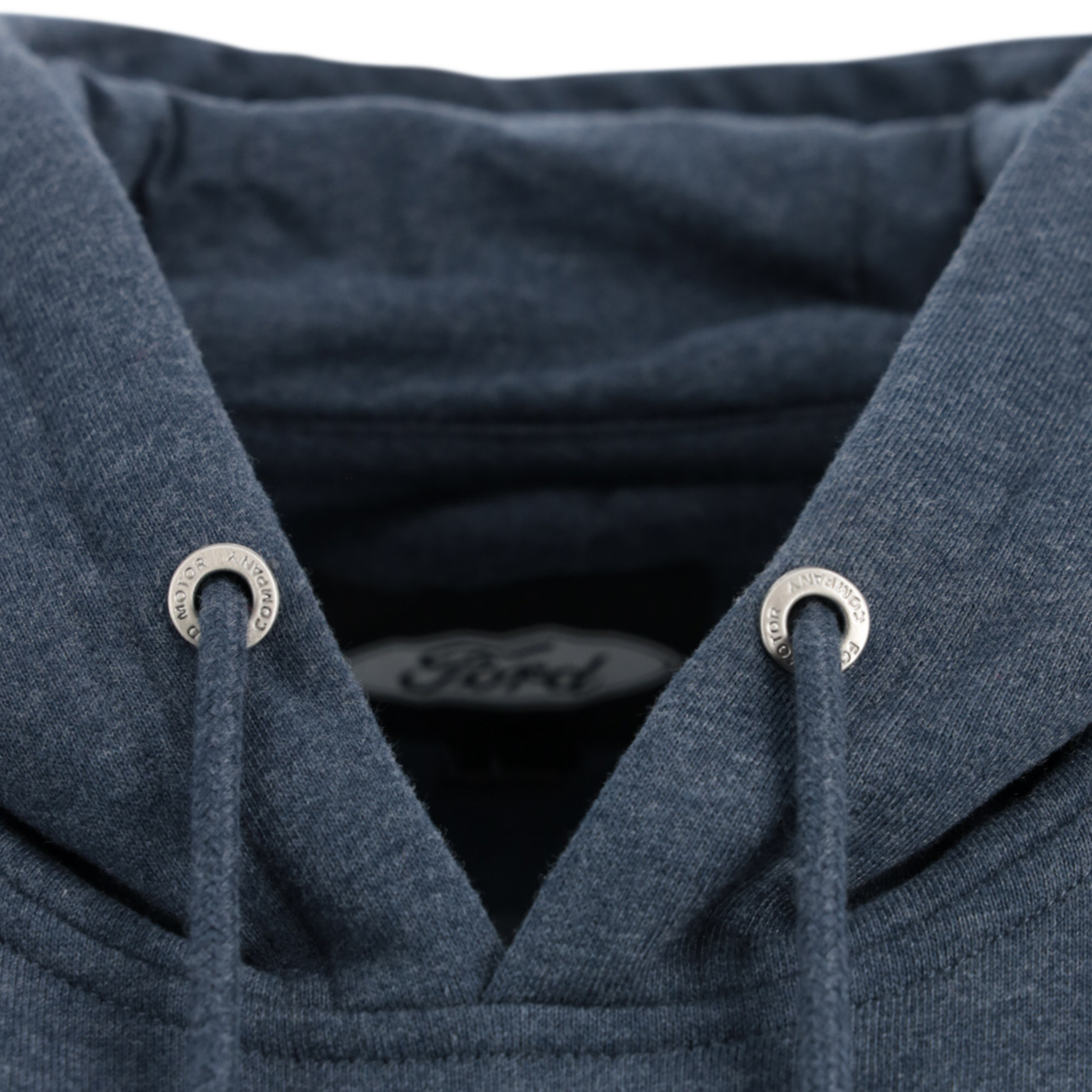 Ford Mens Embossed Script Navy Blue Fleece Hoodie