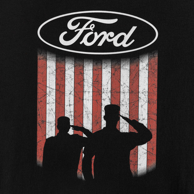 Proud To Honor Ford Shield Flag Salute Men's T-Shirt