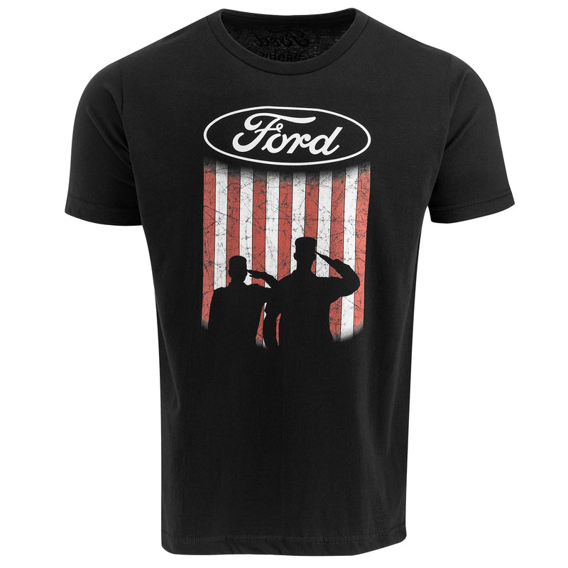 Proud To Honor Ford Shield Flag Salute Men's T-Shirt