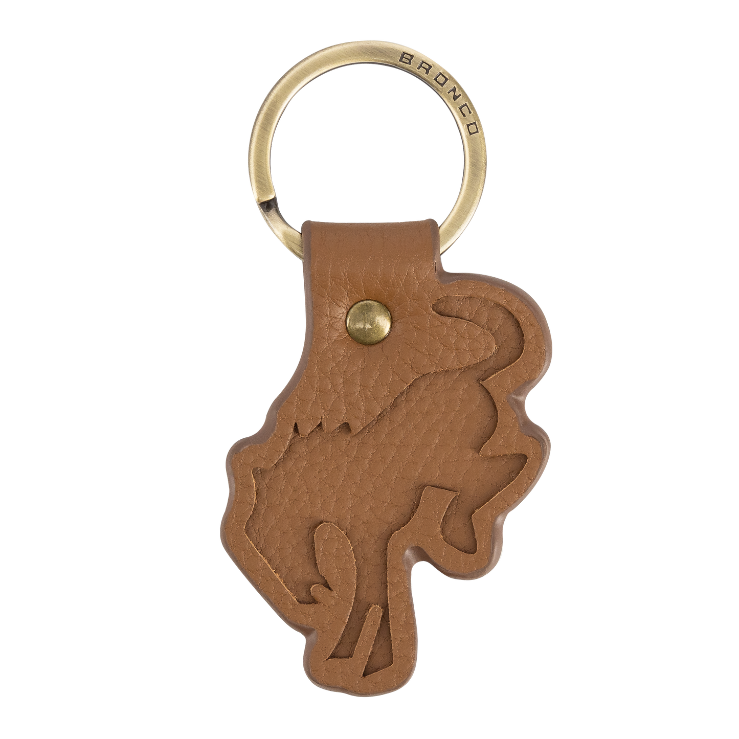 Ford Bucking Bronco Leather Keychain