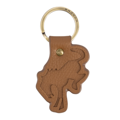 Ford Bucking Bronco Leather Keychain