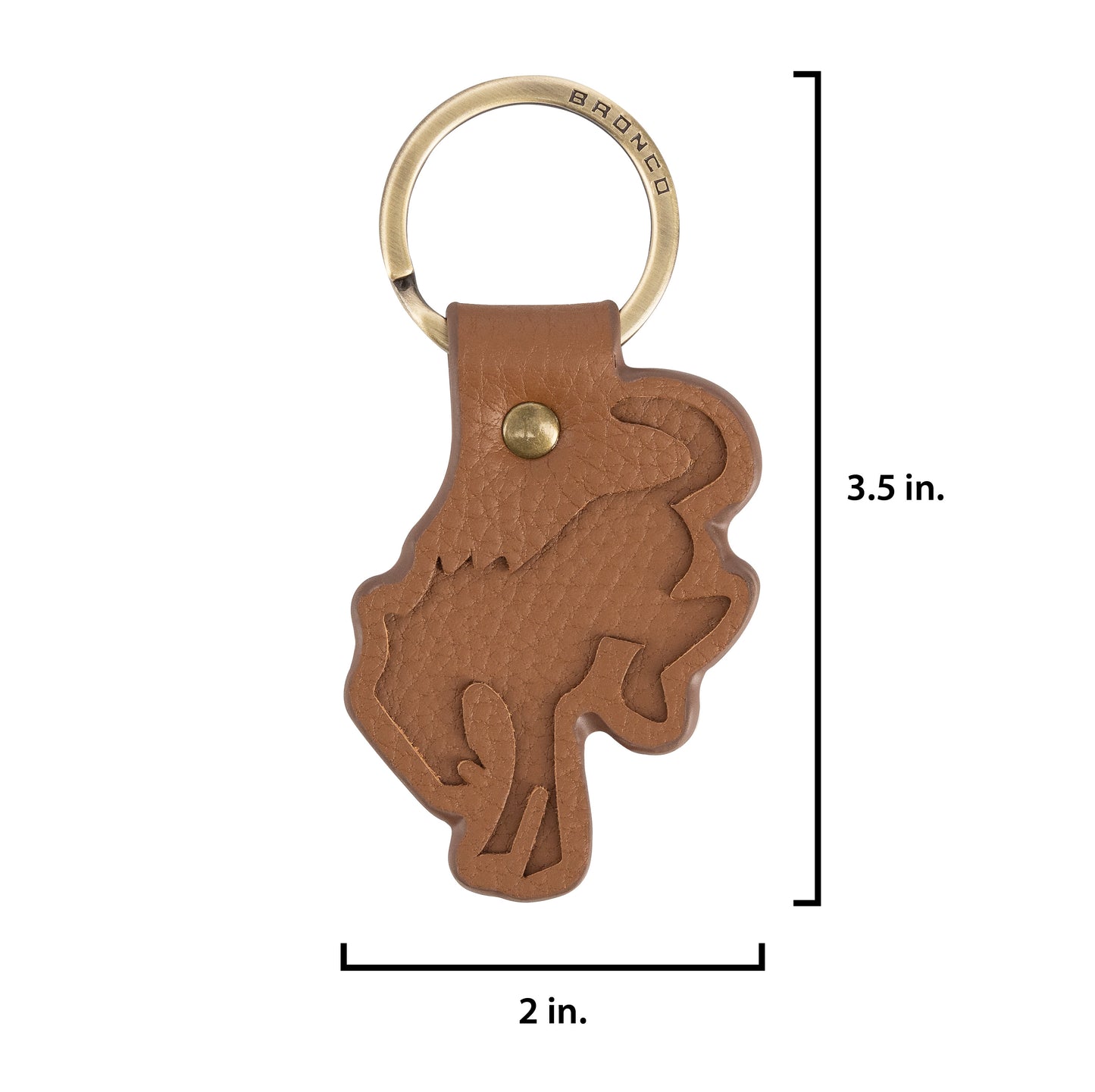 Ford Bucking Bronco Leather Keychain