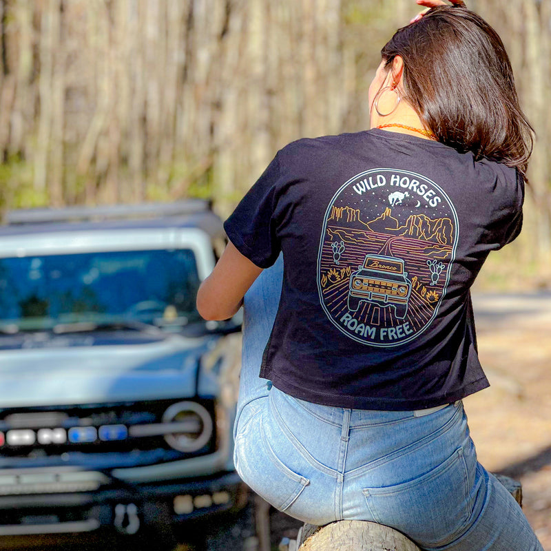 Ford Bronco Women's Relaxed Crop T-Shirt