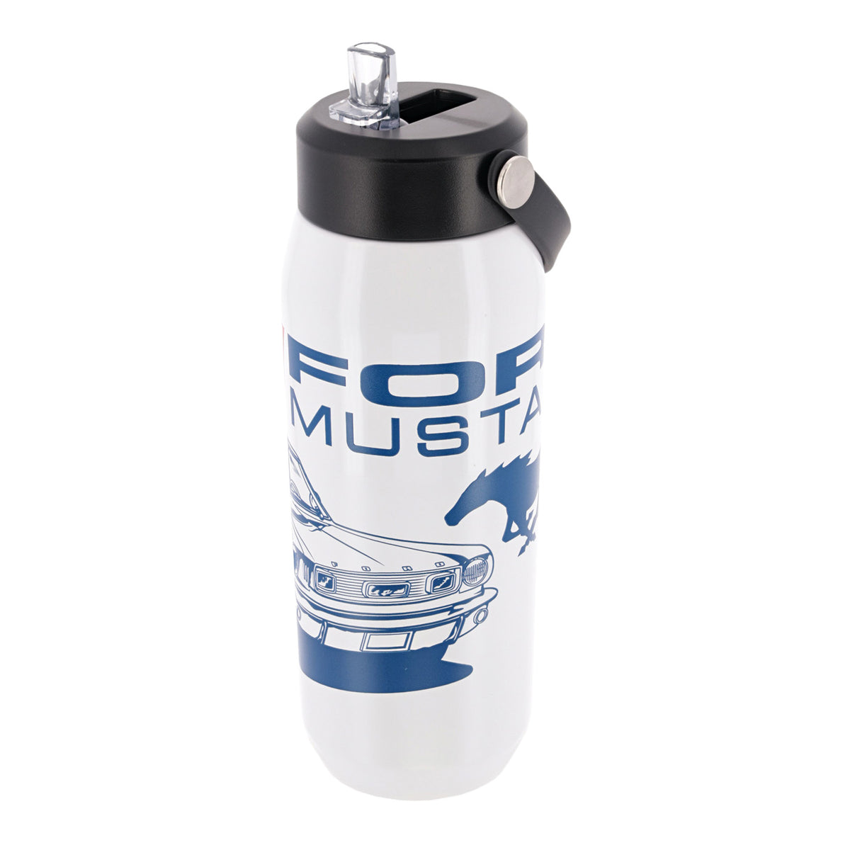 Ford Mustang Vintage Logo Water Bottle - Official Ford Merchandise