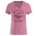 Ford Mustang Women's Vintage Logo V-Neck T-Shirt