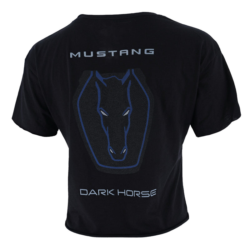 Ford  Mustang Women's Dark Horse Cropped T-Shirt - Back View