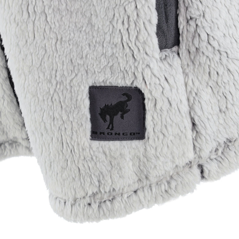 Ford Bronco Women's Sherpa Hooded Vest - Close Up