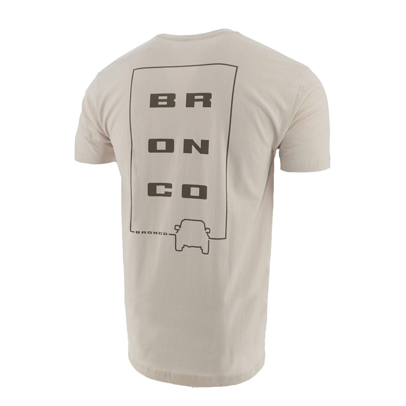 Ford Bronco Men's Bronco Line Art T-Shirt - Back View