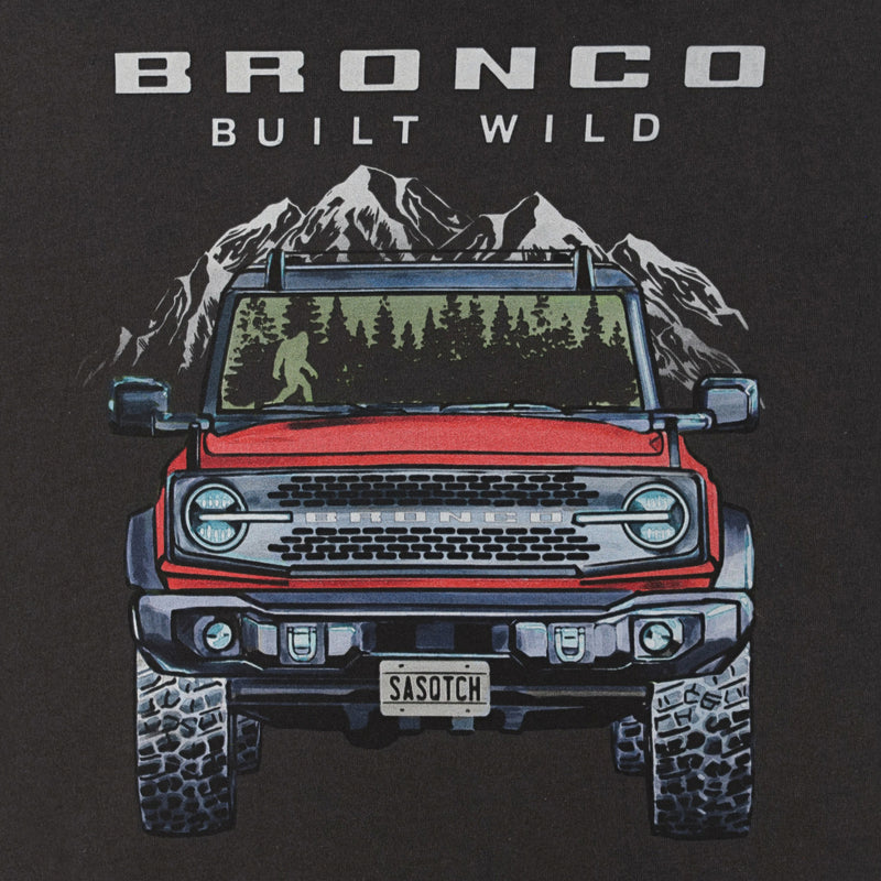 Ford Bronco Men's Built Wild Mountain T-Shirt - Close Up