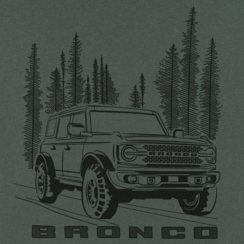 Ford Bronco Men's Treeline T-Shirt - Close Up