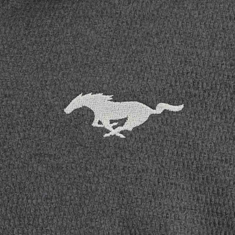 Ford Mustang History Diamond Heather Fleece 1/4 Zip Pullover - Front View
