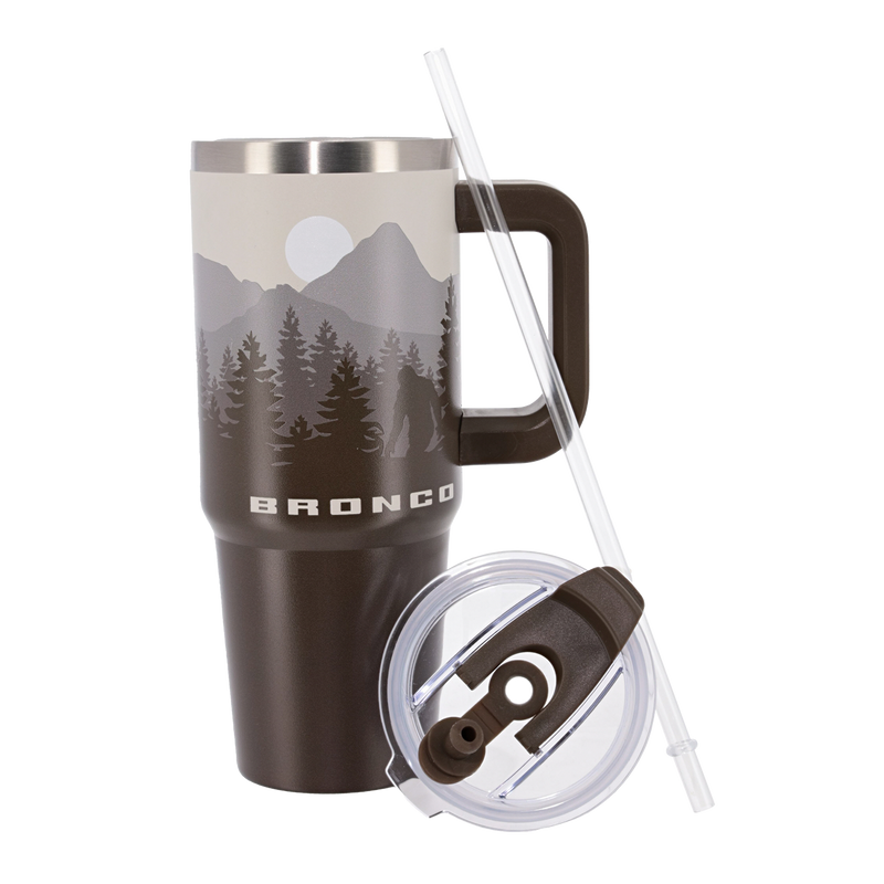 Ford Bronco Stainless Steel Tumbler with Handle