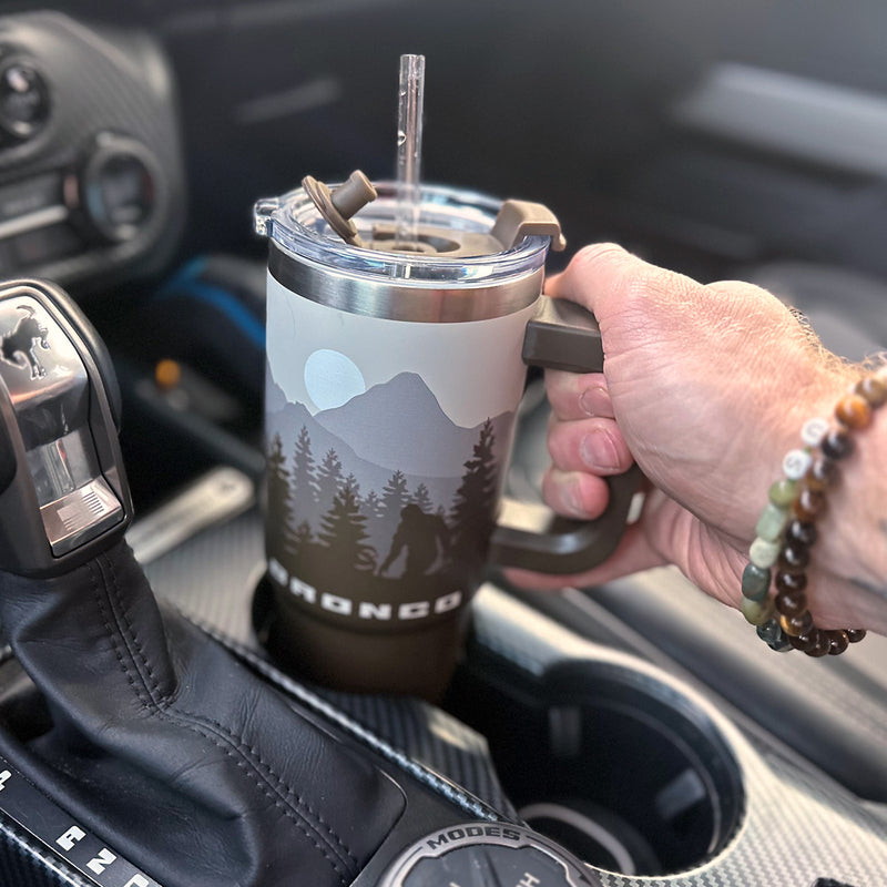 Ford Bronco Stainless Tumbler with Handle