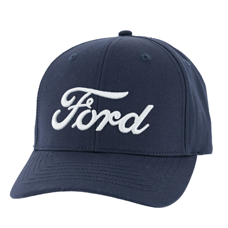 Ford Logo Men's Script 3D Embroidery Slideback Hat - Official Ford ...