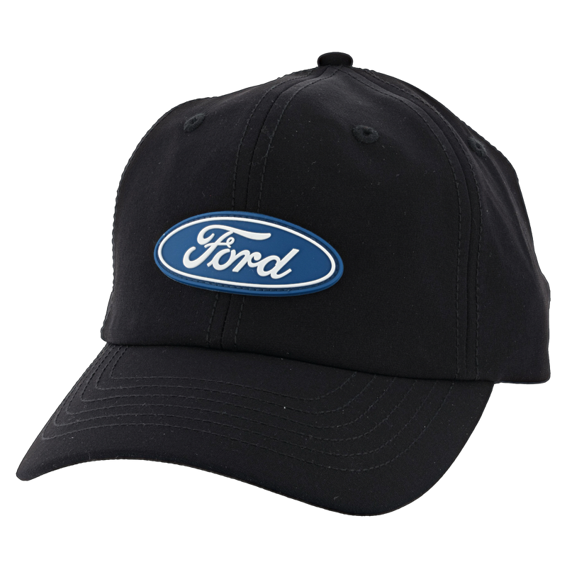 Ford Logo Men's Oval Silicone Patch Buckle Hat - Front View