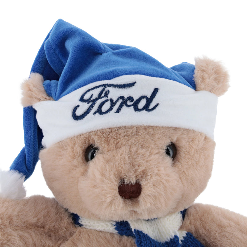 Ford Logo Holiday 2023 Plush Bear - Close Up