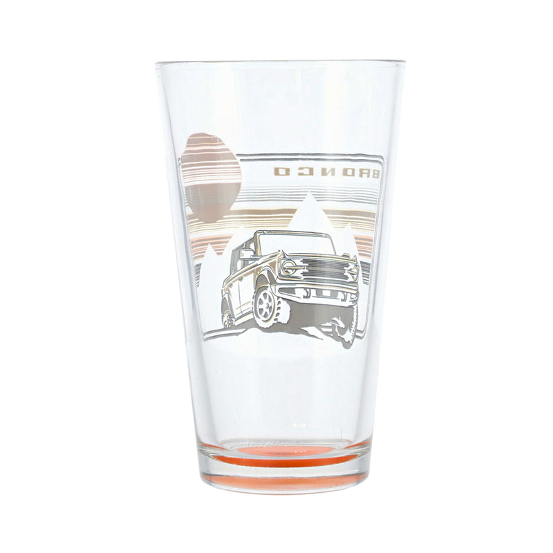 Ford Bronco Off-Road Truck Pint Glass - Back View