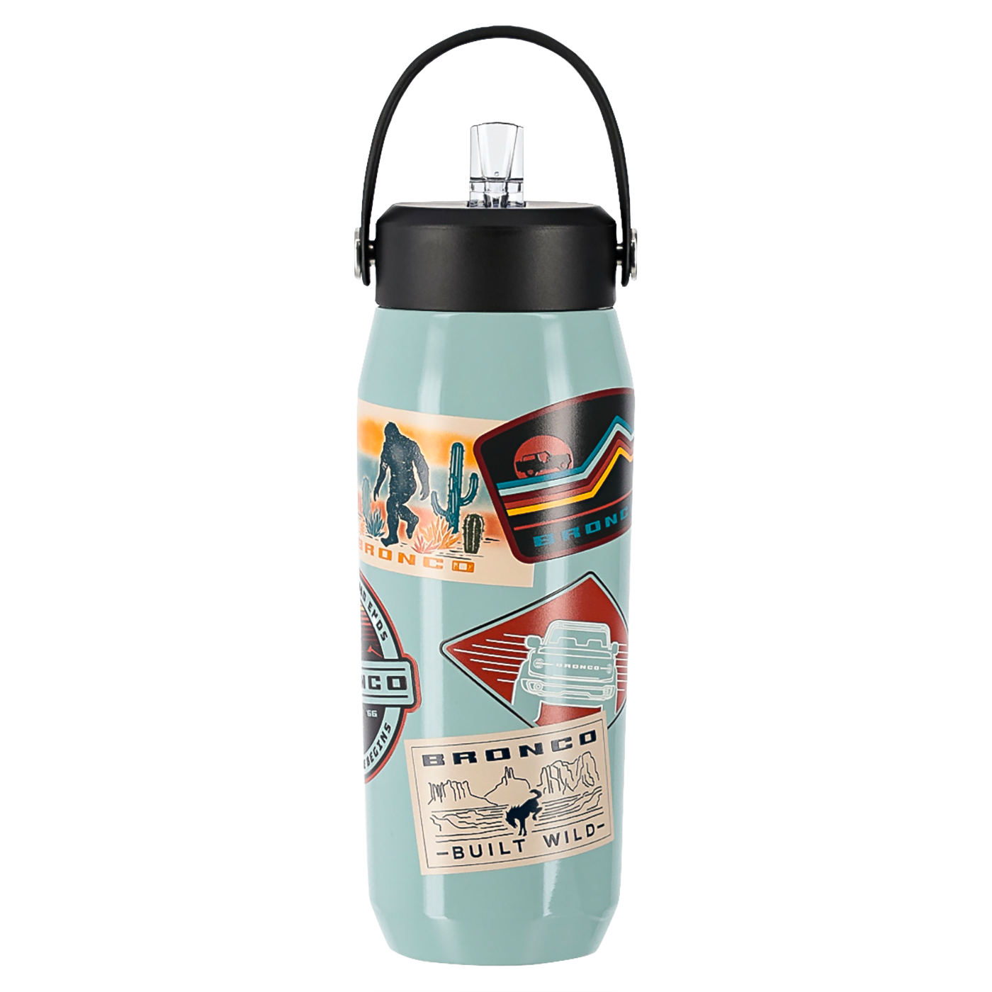 Ford Bronco 24oz Patches Teal Stainless Steel Tumbler