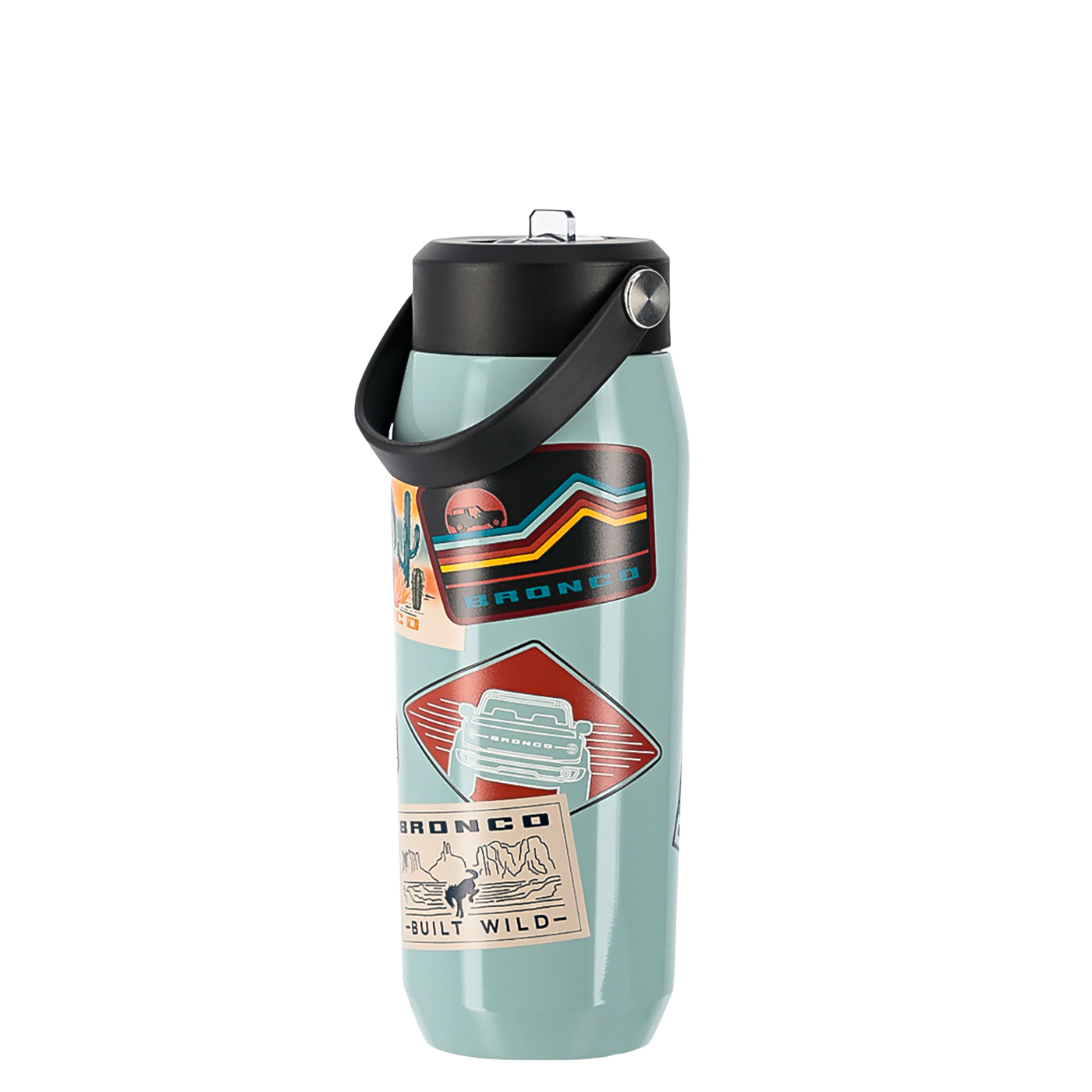 Ford Bronco 24oz Patches Teal Stainless Steel Tumbler