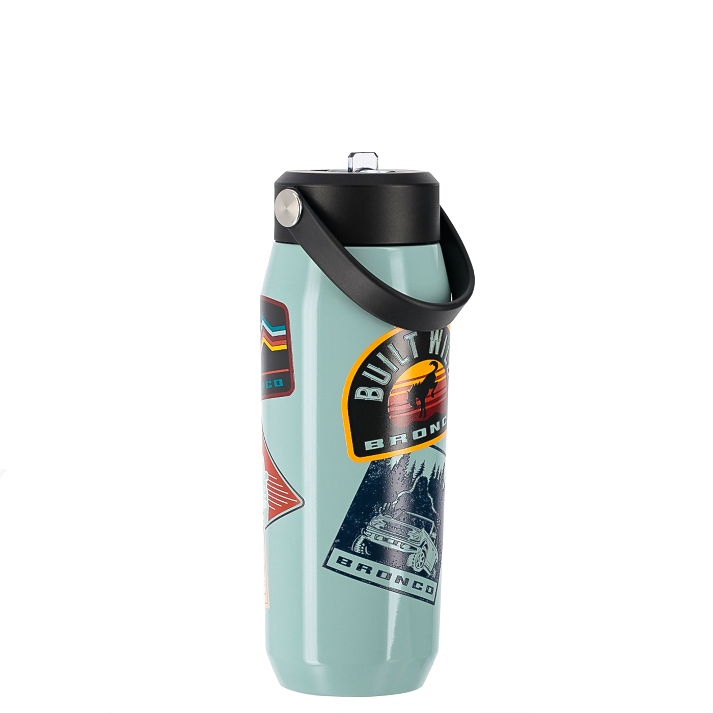 Ford Bronco 24oz Patches Teal Stainless Steel Tumbler