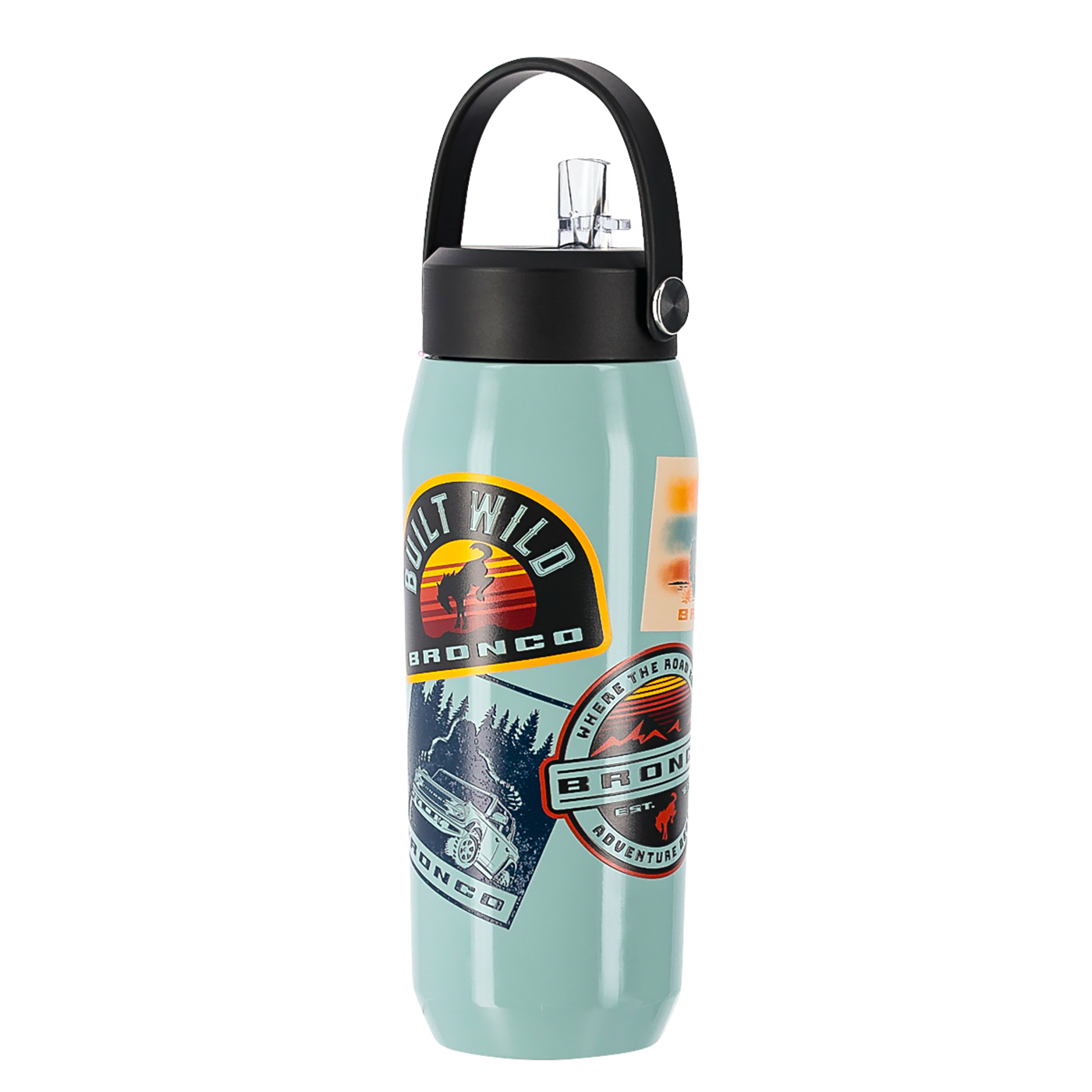 Ford Bronco 24oz Patches Teal Stainless Steel Tumbler