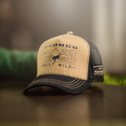 Ford Bronco Built Wild Distressed Canvas Trucker Hat