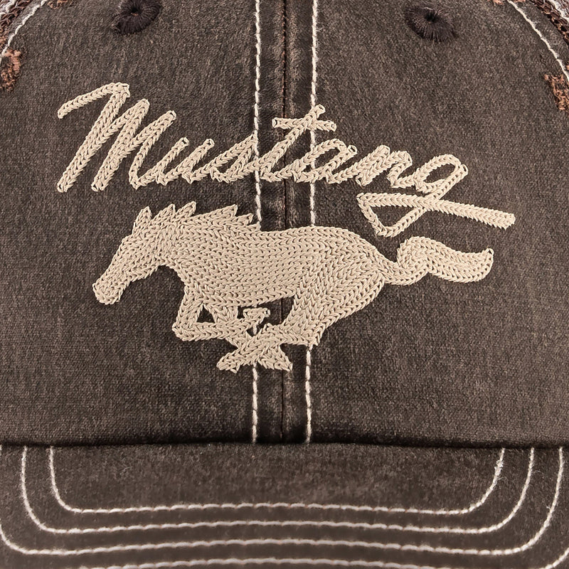 Ford Mustang Distressed Trucker Hat