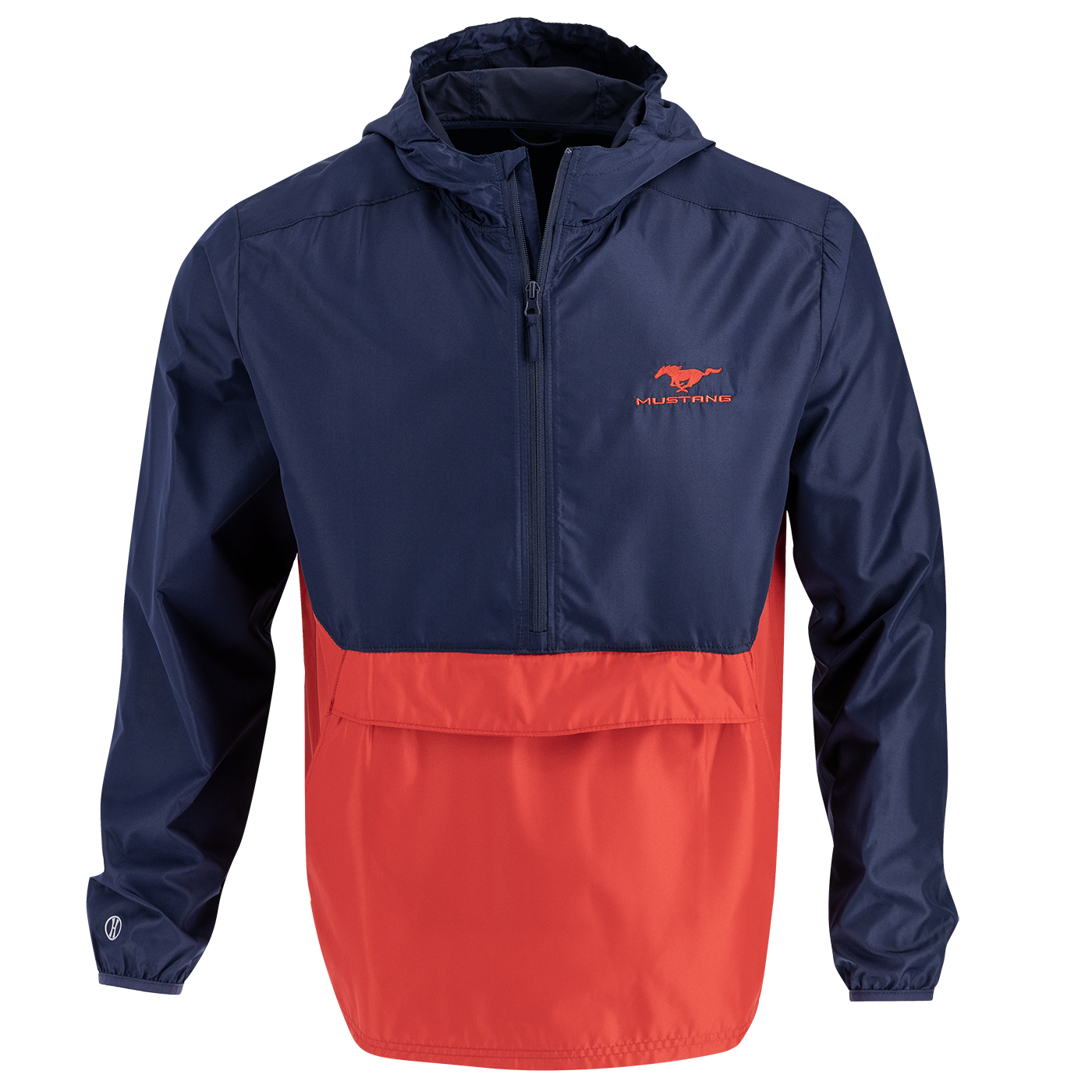 Ford Mustang Logo Men's Packable 1/4-Zip Windbreaker Jacket