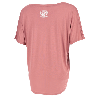 Ford Warrior's In Pink Women's Take Flight V-Neck T-Shirt - Back View 