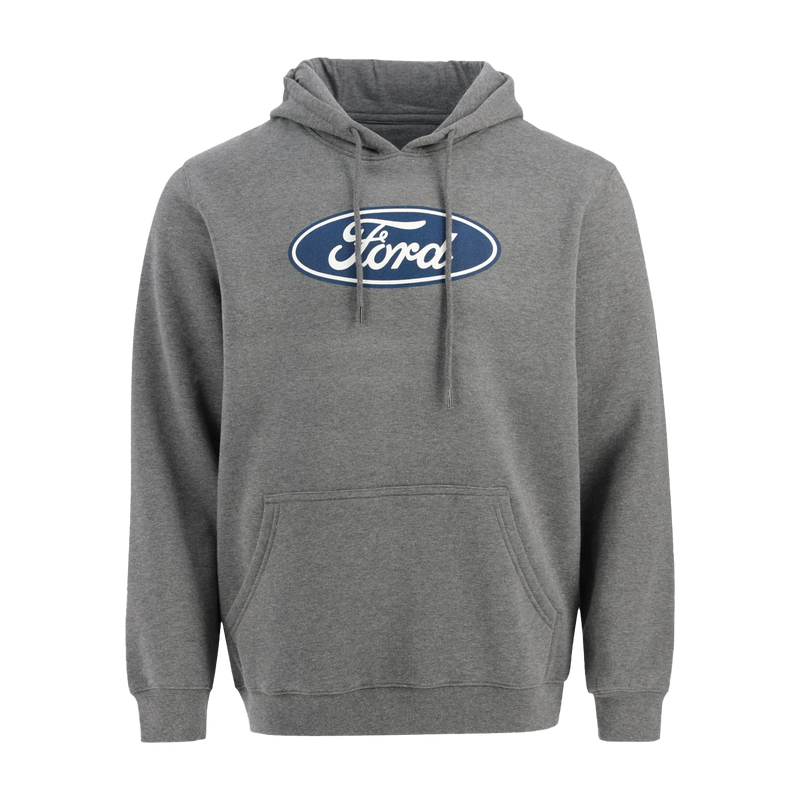 Ford Men's Oval Printed Hooded Fleece Pullover