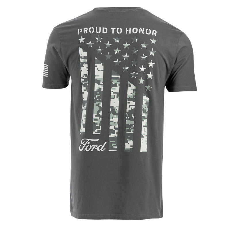Ford Proud To Honor Men's Camo Flag Short Sleeve T-Shirt