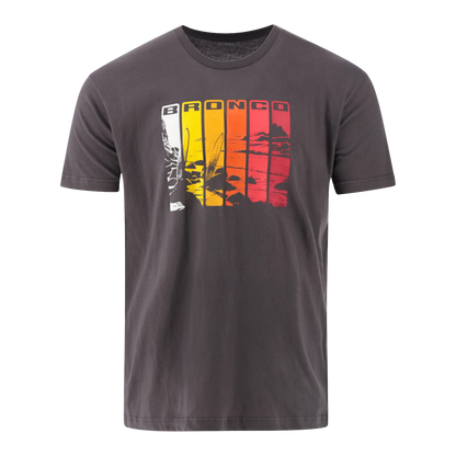 Ford Bronco Free Wheeling Striped Surfing Graphic T-Shirt