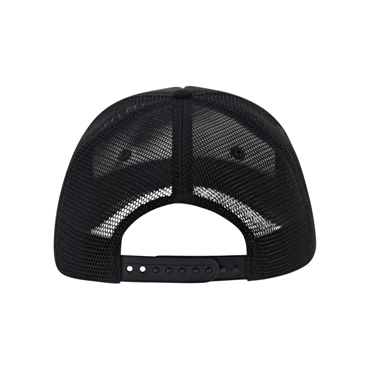 mesh back of snapback black hat