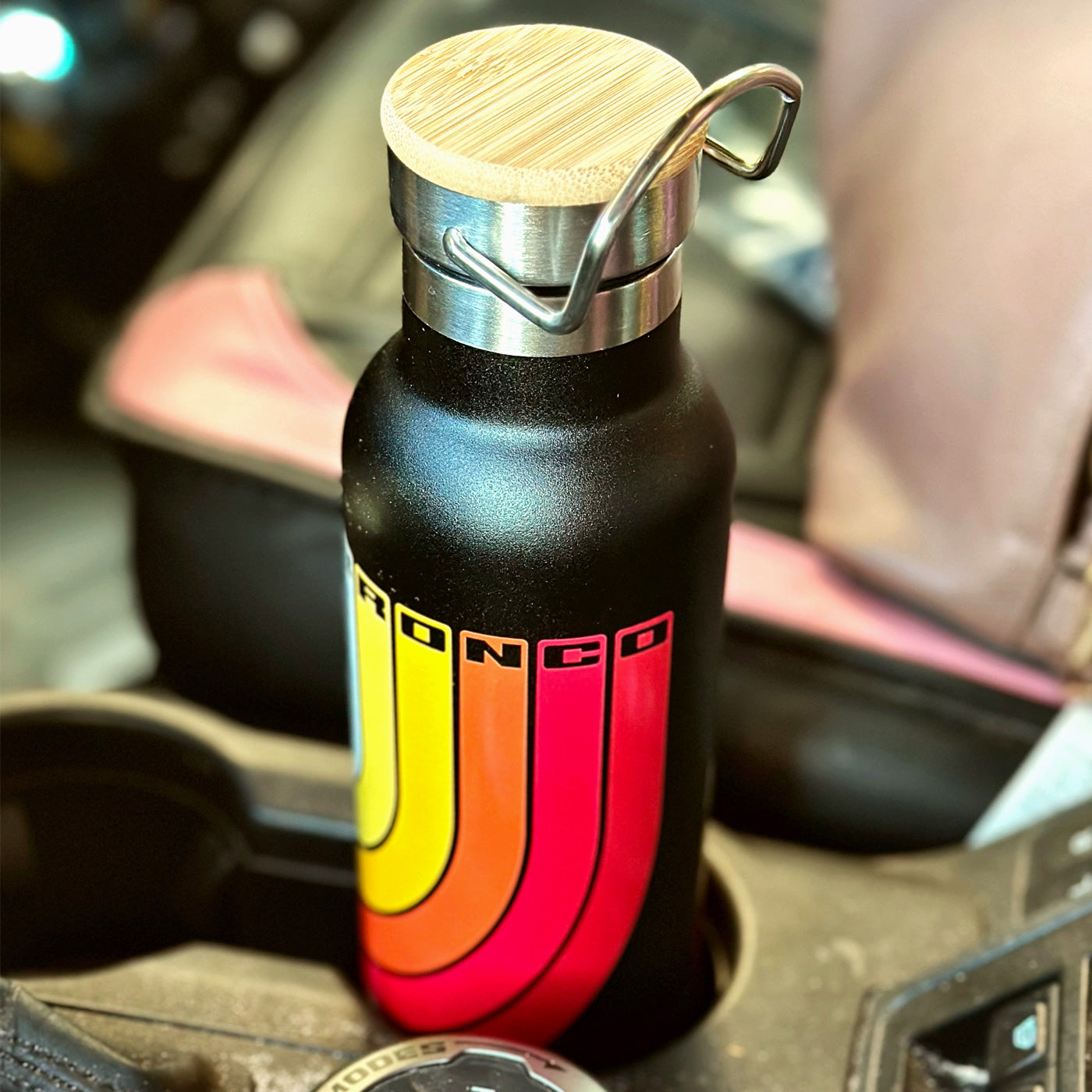 Ford Bronco Free Wheeling 18oz Striped Stainless Steel Water Bottle