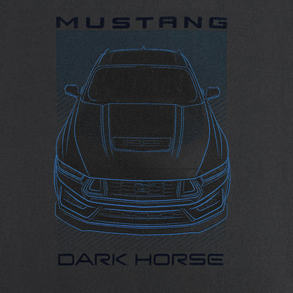 Ford Mustang Dark Horse Mens Blue Graphic T-Shirt