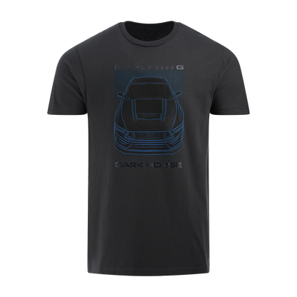 Ford Mustang Dark Horse Mens Blue Graphic T-Shirt