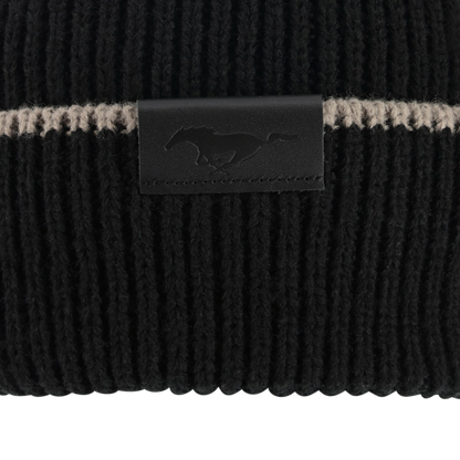 Ford Mustang Leather Patch Knit Hat