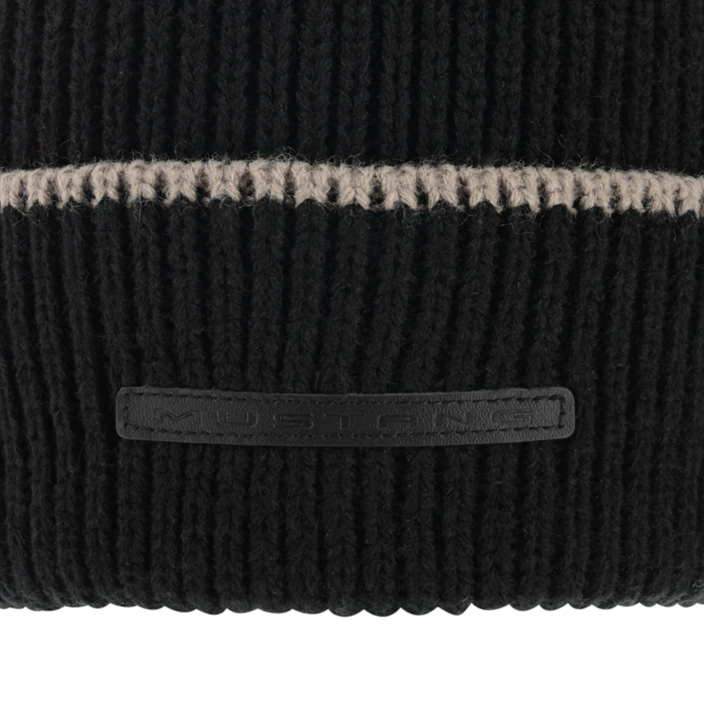 Ford Mustang Leather Patch Knit Hat