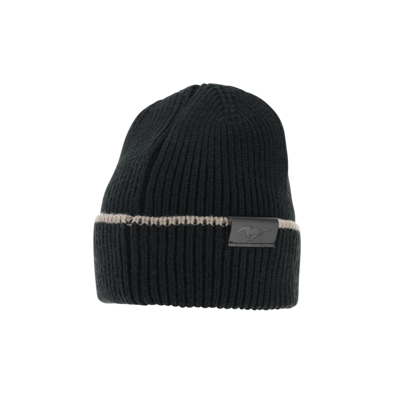 Ford Mustang Leather Patch Knit Hat