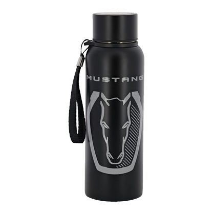 Ford Mustang Dark Horse 17oz Black Stainless Steel Water Bottle