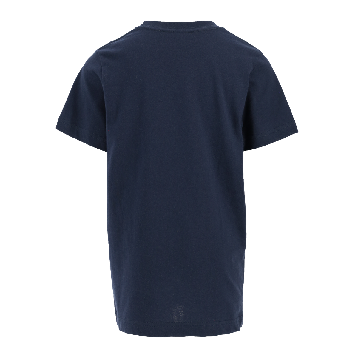back of a navy blue t-shirt