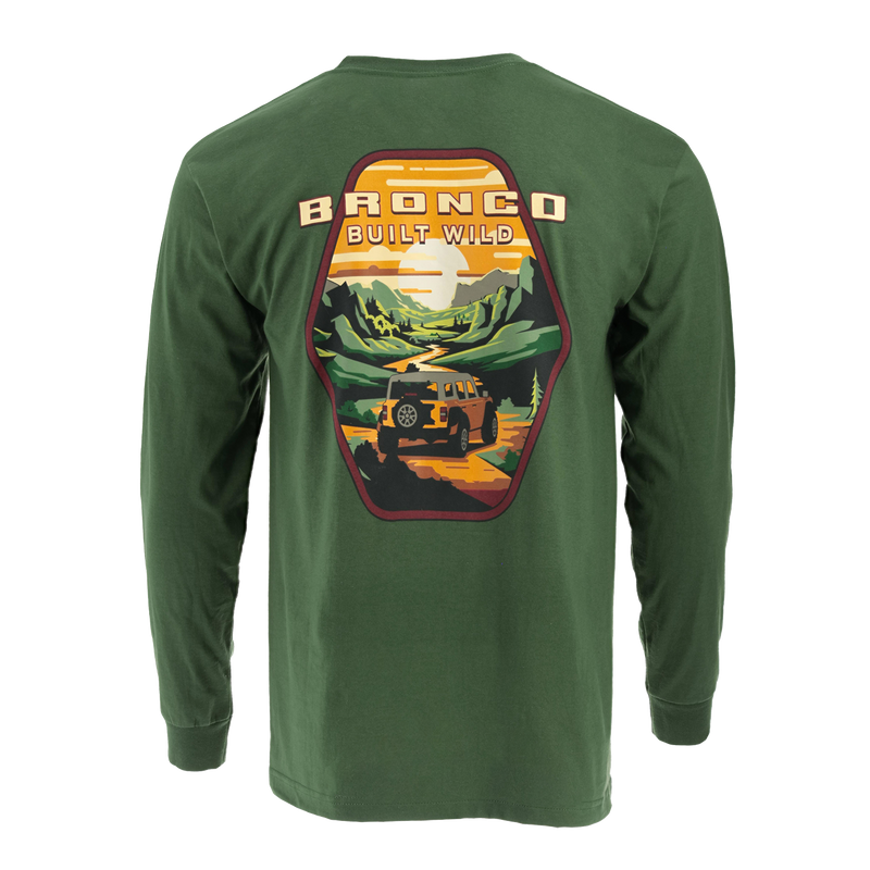 Ford Bronco Men's Built Wild Badge Long Sleeve T-Shirt