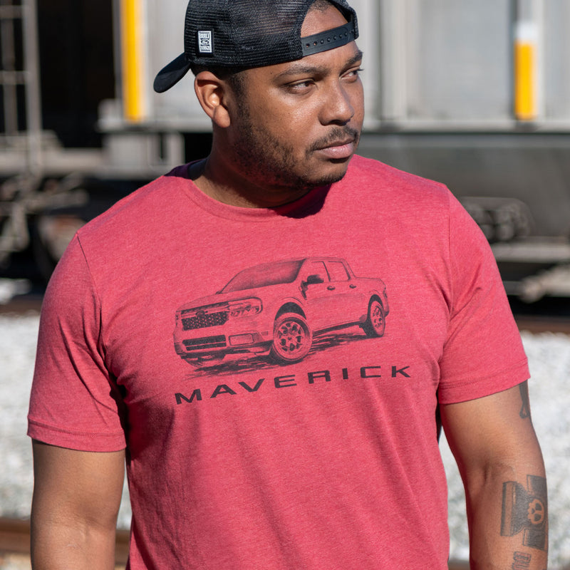 Ford Trucks Maverick Graphite Drawing Men's T-Shirt